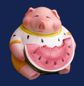 Clay Art Pig Watermelon